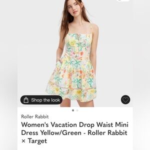Women's Vacation Drop Waist Mini Dress Yellow/Green - Roller Rabbit
× Target